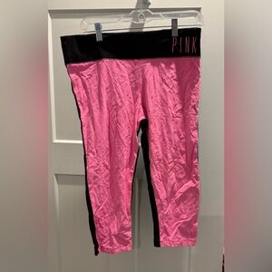 Vintage PINK Victoria's Secret Black and Pink Leggings